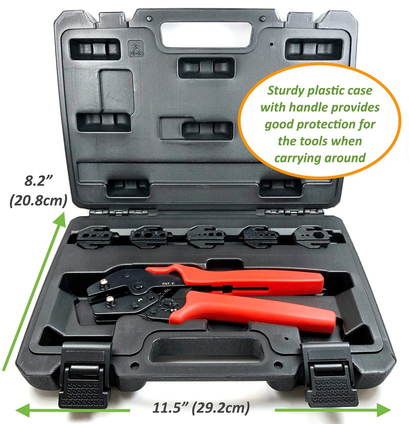 Basoteeuo ConnectoRF Professional Quick Interchangeable Crimping Tool Kit for Coax RF connectors with 5 Die Sets - Image 3